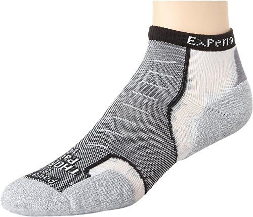 Thorlos Mens Experia Xccu Thin Cushion Low Cut Running Socks, Black (1 Pair), Medium US