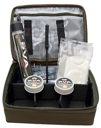 Karpfenangeln Ausrüstung Lagerung-rig Führungs tasche mit PVA Schlauch schnur & Band set NGT