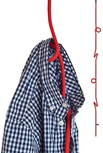 Loop Rep | Hängande, höjdjusterbar garderob av rep | röd | Pepparmynta produkter