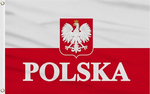 Fahne 90x150 cm mit Ösen, Reißfest & beidseitig bedruckt (Polen (Polska))