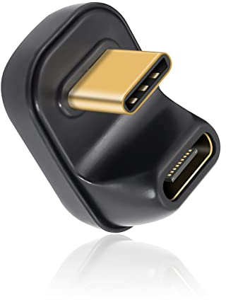 Duttek USB C U Shape Adapter 40Gbps, 180 Degree USB C Adapter unterstützt 8K@60HZ und 100W Schnellladung für Thunderbolt 3/4, MacBook, Steam Deck, Switch, Tablet, Phone