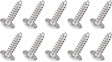 QUARKZMAN 3x12mm selbstschneidende Schrauben x 50Stk. 304 Edelstahl Kreuzschlitzschraube Befestigungselemente Bolzen Flachkopf für Bau und Reparatur, [Silber]