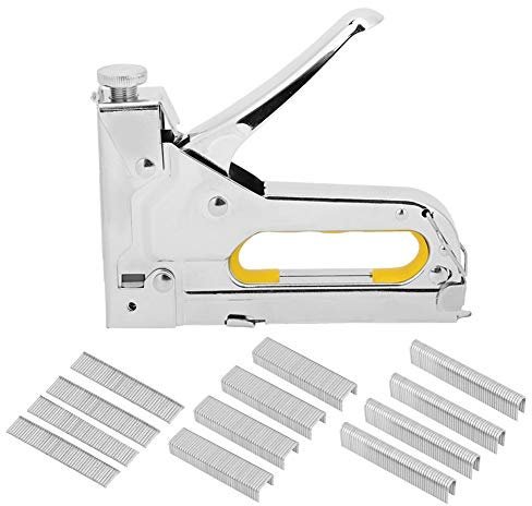 Tacker, Manueller Rahmenhefter Mit 600 Stück Heftklammern, Bilderrahmenhefter aus Aluminiumlegierung, Tacker Für Polster, Dekoration, Heimwerken, Möbel, Türen Und Fenster