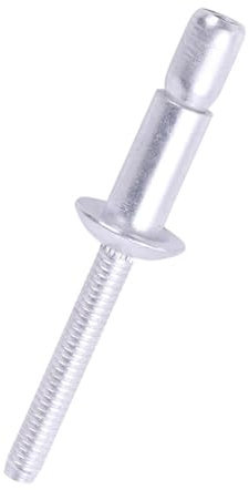 30/50 Stück Vollaluminiumlegierung, hochfeste strukturelle Kuppelkopf-Blindnieten (Color : 6.4x20 mm, Size : 30Pcs)