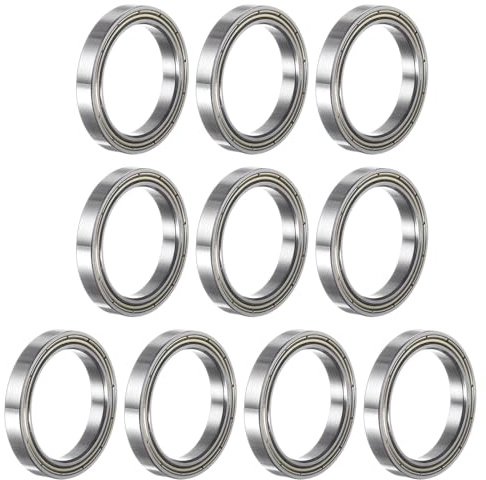 sourcing map 10 Stück 6704ZZ Rillenkugellager, Chromstahl Doppelt Metallgeschütztes Lager 20mm x 27mm x 4mm