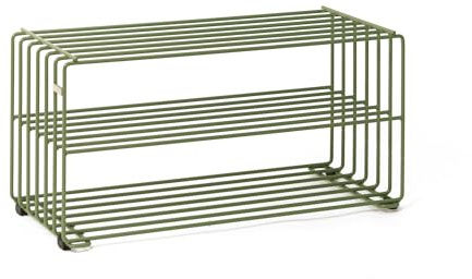MYWIRE® Elegantes Schuhregal Metall (Resedagrün) „RODL 2“ – Moderne Schuhaufbewahrung Schuhablage im eleganten Look – hochwertiger Schuhorganizer stabil und robust – in Österreich produziert