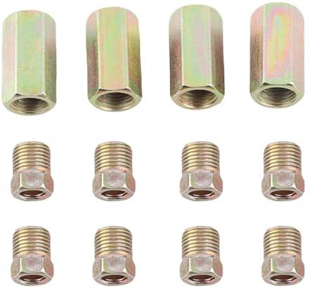 1 4 Bremsleitung Messing Raccord 7 16 Zoll 12 Stück 7 16 Zoll-24 Gewinde Bremsleitungsanschlüsse Sortiment Messing Autozubehör für 1 4 Zoll Bremsschlauch Bremsleitungsanschlüsse