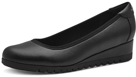 s.Oliver Damen Wedge Pumps mit Keilabsatz Elegant, Schwarz (Black), 39 EU