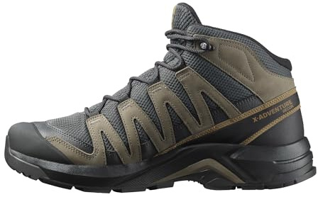 Salomon Herren Herren X-Adventure Recon Mid Gore-Tex Wanderschuh, Asphalt/Falke/Coyote Braun, Für Komfort, Ideal für Wandern und Trailrunning bei Outdoor-Abenteuern. 43 ⅓