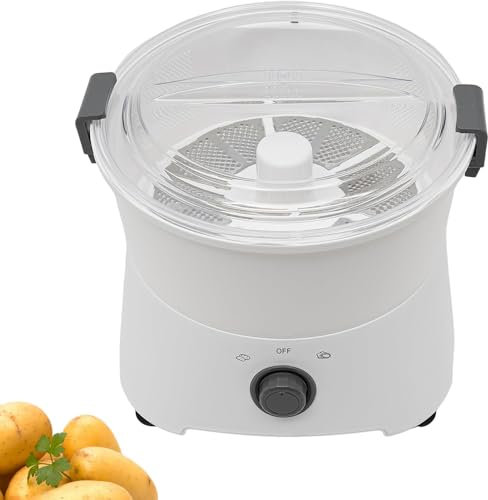 Automatic Potato Peeler, 85W Electric Peeler Spinner, 2-in-1 Vegetable Fruit Peeling Machine, Vegetable Dehydrator, Salad Dryer, One-button Drive, for Kitchen Restaurant Party