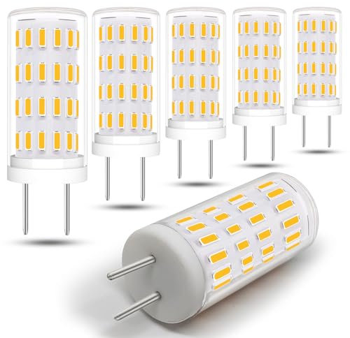 wossluck GY6.35 LED 12V Ersatz GY6.35 Halogen 30W-35W Warmweiß Bipin Sockel 3W Birne G6.35 Stiftsockellampe LED Dimmbar 6er Pack
