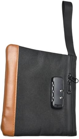 Geruchsdichte Tasche, Diebstahlschutz, Geldtasche mit Schloss, 20 x 19 cm, Carbonfutter, verschließbare Tasche für Bargeld, Geldbörse, Handy