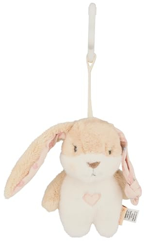 Sterntaler Spielzeuganhänger Hase Hanni - weiches Kinderwagen Spielzeug zum Aufhängen - Greifspielzeug mit Rassel - kleines Plüschtier - ideal unterwegs & Zuhause - für Mädchen, Hellbraun