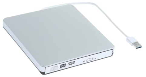 QUXVUIS Graveur DVD-RW Externe Portable et Fin, Lecteur Optique USB 3.0 léger pour Un accès Facile pour aux médias et la Gravure de Films sur CD/DVD. Lecteur-graveur CD/DVD-RW USB 3.0 pour