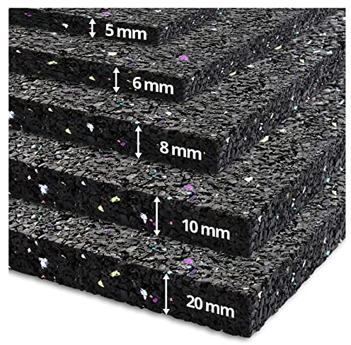 etm | Dalle Anti-Vibrations recyclée, Fabriqué en Allemagne – Découpable | Machine à Laver - Tapis Antibruit | Insonorisant, Isolant, en Caoutchouc Recyclé | Épaisseur : 20 mm – 100 x 60