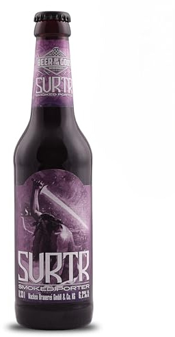 WACKEN BRAUEREI Smoked Porter - SURTR - Craft Beer Box, 6 x 0,33 l Flasche