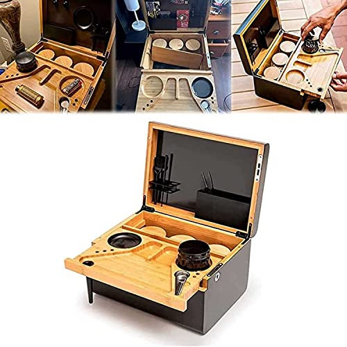 Coffret de Rangement en Bambou Premium Boîte de Rangement en Bois Coffret Cadeau de Luxe, Boîte de Séparateurs de Rangement Amovible avec Serrure, avec Plateau Mobile