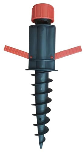 Briconess.com Picchetto Puntale Regolabile Gigante 32 mm a Spirale per ombrelloni da Spiaggia