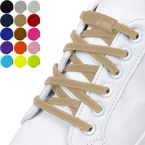 DALLAR Cordones Elásticos sin nudo - Cordones Ajustables y resistentes - Aptos en Zapatos y Zapatillas - Para Niños y Adultos