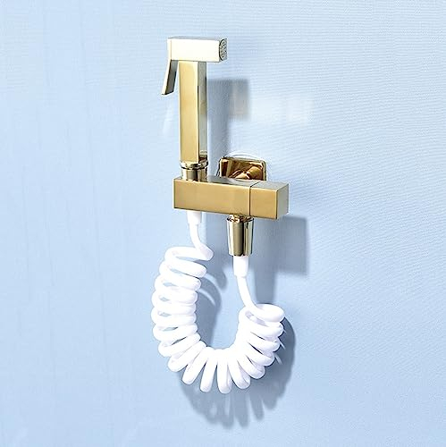 Douchette Toilette Wc Portable,Or,Douchette Toilette Wc,PulvéRisateur De Bidet,Pistolet À Eau De Rehausseur De Compagnon De Toilette En Cuivre,Golden B