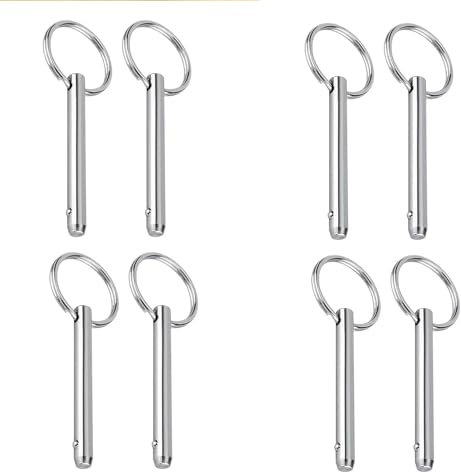ENDOH 8 PCS Perno Sgancio Rapido - Perni a sgancio rapido con estremità a sfera caricata a molla - Acciaio al carbonio nichelato per Bimini Top