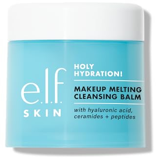 e.l.f. Skin Holy Hydration! Makeup Melting Cleansing Balm Jumbo Face Cleanser & Makeup Remover, with Hyaluronic Acid, Vegan & Cruelty Free