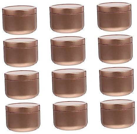 Gogogmee 12pcs DIY Candle Jars Tinplate Candles Making Tins Storage Airtight Jar for Biscuits Candy