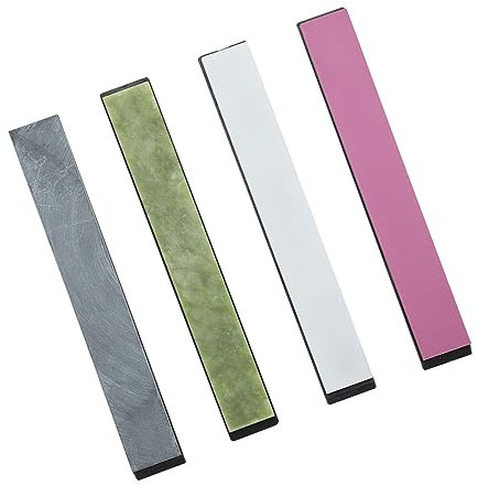 Schleifstein-Messerschärfer, Schleifsteine ​​für Messer, 4-teiliges Set, Bunter Schleifstein 3000#, 5000#, 8000#, 10000# Schleifsteine ​​mit Sockel für Messerschärfer mit Festem