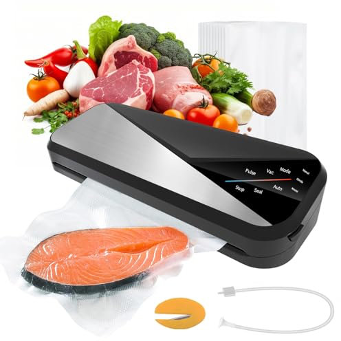 Machine Sous Vide Alimentaire, Machine Sous Vide à 6 Modes, Machine sous vide multifonctionnelle pour aliments avec sac sous vide et tuyau accessoire