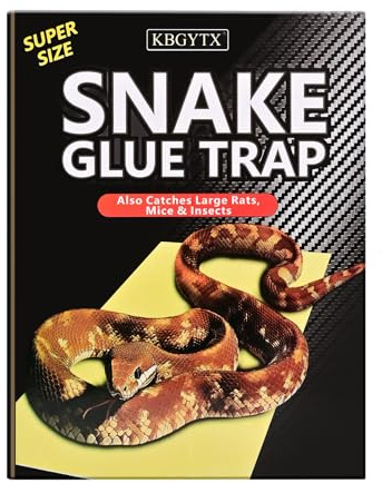 Confezione da 4 trappole per colla a serpente grandi da 25,4 x 40,6 cm con maggiore adesività, per topi e serpenti, per casa e esterni, trappole per colla adesiva per serpenti, topi, ratti, facili da