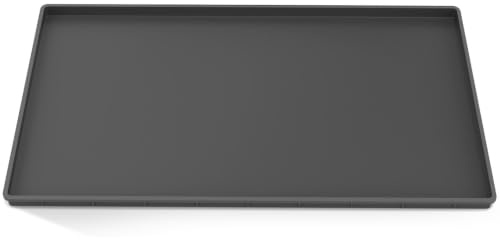 Inwee Unterlage Silikonmatte für Kaffeemaschinen, Anti-Rutsch Wasserdicht Silikonmatte für Kaffeevollautomat Barista Zubehör, kompatibel mit De'Longhi Magnifica, EQ.6 und LatteGo -47 x 29cm, Schwarz