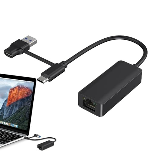 Ylnailky Gigabit Ethernet Adapter | USB3.0 To Gigabit Network | Computer External Web Data Cable Adapter Driver-proof For Business Services