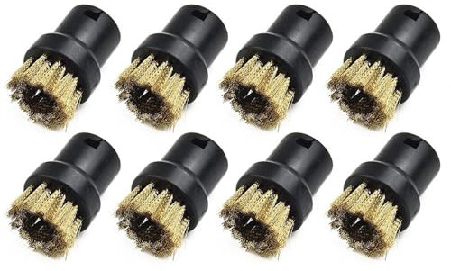 QASULER Ugelli con spazzola in filo di ottone for pulitori a vapore SC1 SC2 SC3 SC4 SC5 X 8 altamente abbinati all'attrezzatura pezzo di ricambio per pulitore a vapore