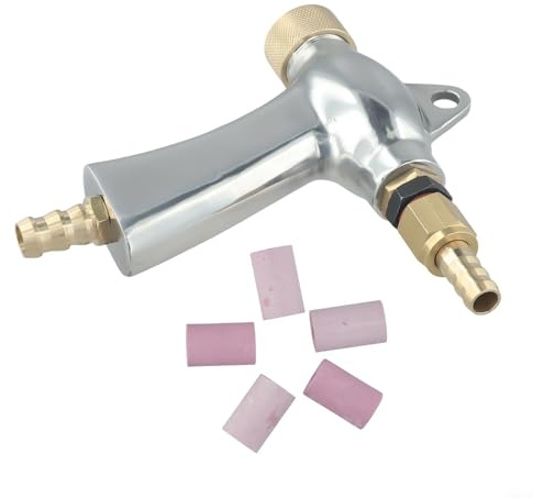 WIIYENA Kit d'outils de sablage en alliage d'aluminium avec buses en céramique pour enlever la rouille du verre et du métal, pulvérisation de polissage professionnelle (A)