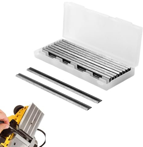 Lames de Raboteuse 82mm, 10 Pièces Lame Rabot 82mm, 82x5.5x1.2mm Planer Blades, Lame HSS de Rechange Pour Rabot électrique, pour Machines De Travail du Bois, Rabots MAKlTA, B osch