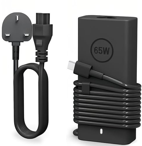 65W USB C Laptop Charger,Compatible Dell Laptop Charger USB C with Dell Latitude 5440 3540 7440,Inspiron 14 16 7620 2in1 Chromebook 3100 XPS 13 LA65NM190 Type C Adapter Power Cord