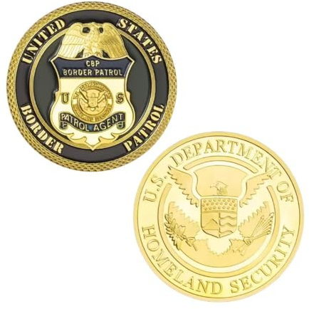 MINHBDER Monedas Conmemorativas De La Patrulla Fronteriza De La CBP, Moneda De Recuerdo del Departamento De Seguridad Nacional De EE. UU., Moneda De Desafío Chapada En Oro, Regalos De Colección