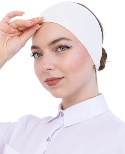 Prien Damen Hijab Mütze Baumwolle, Dehnbar Unterkopftuch Schal, Vorgefertigtes Inneres Kopftuch, Muslim Kleider Frauen, Rutschfestes Stirnband für Alltag, Sport