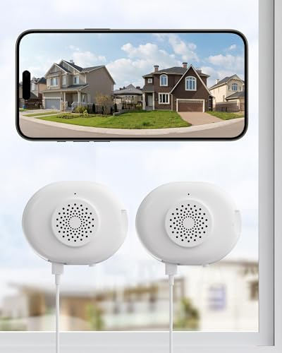 ZOSI 3MP 2K Window Camera for Home Security, Indoor Stick-on Window Cameras | 2.4GHz & 5GHz WiFi Security Cameras Through Window, Human Vehicle Detection, Color Night Vision, Anti-Glare, Anti-Reflection