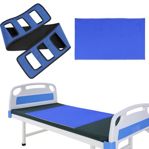 Sliding Sheets for Elderly, Slide Sheets for Bed Mobility, Patient Transfer Sheet for Hospitals, Home Care, Wheelchairs (75x115cm, Blue)