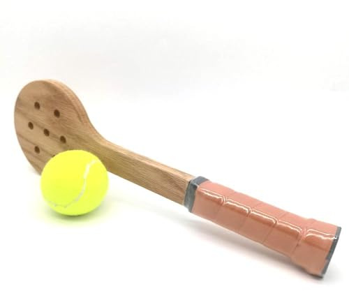 Aumotop Wooden Tennis Spoon Sweet Pointer Training Aid for Professional Players and Juniors - Wood Tennis Racket with Spoon Design for Swing Practice - 1pc