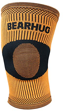 Bearhug Bamboo Knee Support For Women and Men - Compression Sleeve Knee Brace for Running, Walking, Weight Lifting & Skiing - Knee Sleeves Braces to Aid Arthritis Pain Relief, XXL