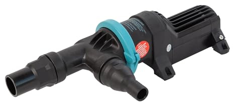 Whale Gulper Grouper MK3 Pump (12V) - Fishbox Discharge Pump. Ideal Non-Clog Macerator Replacement Pump with 90° Ports for Fishbox Installations BP4772