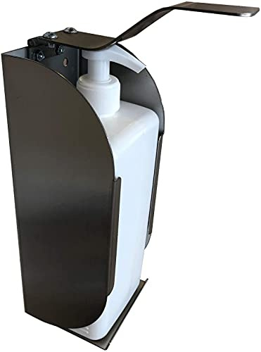 Disinfektionsmedel hygien desinfektion dispenser komplett tillverkad av rostfritt stål inkl. tom påfyllningsflaska 1000 ml för desinfektionsmedel