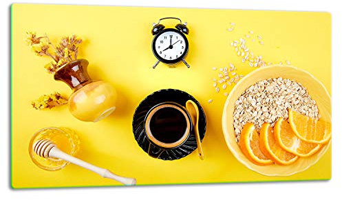 TMK ArtDeko – Schneidebrett Glas – Glasschneidebrett für die Küche 52x30 cm – Robust, Hygienisch & Rutschfest – Glas Schneidebrett – Zusätzliche Arbeitsfläche – Vielseitige Nutzung