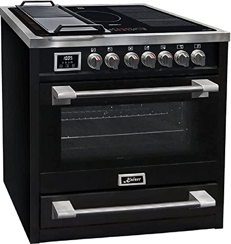 Kaiser induktionsspis HC 93691 IS, elektrisk stående spis 90 cm/Kaiser Empire med induktionshäll /5 kokzoner/8 multifunktionell elektrisk ugn/självrengörande/115 l