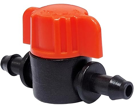 40x Gardens Greenhouses Drip Irrigation Barb Shut-Off Valve Barbed Ball Valve Tubing Coupling Valve for 1/4 Inch 4mm ID 7mm OD Tube Drip Irrigation Systems Gardens Farmland Greenhouses