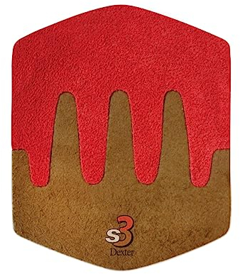 EMAX | Dexter - SST Wechselsohle für Bowling-Schuhe | Einheitsgröße - Trim to Fit | Ersatz-Sohle mit Klett | Bowling-Zubehör | S3 - Saw Tooth - Brown/Red