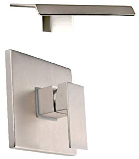 UNLOU Ceiling Mounted All Brass Waterfall Brushed Nickle Shower Faucet Single Lever Concealed Shower Mixing Valve Tap,Type C