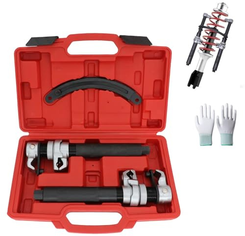 altivox 3-Piece Heavy Duty Coil Spring Compressor Tool Kit – 2200 lbs Capacity – Compatible with Macpherson Strut Repairs, Includes Jaws & Holder